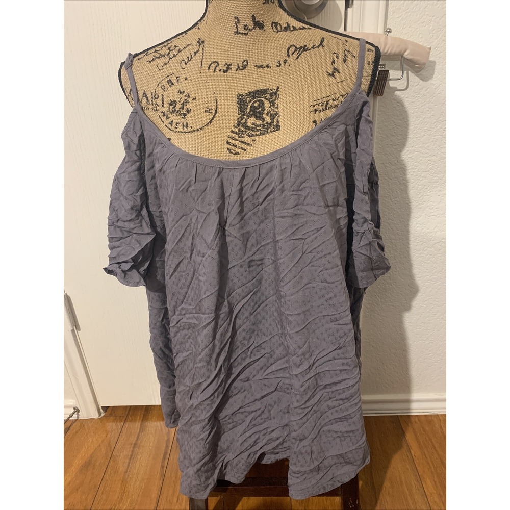torrid 2 Sexy Off shoulder Gray Top Blouse Women's NWT